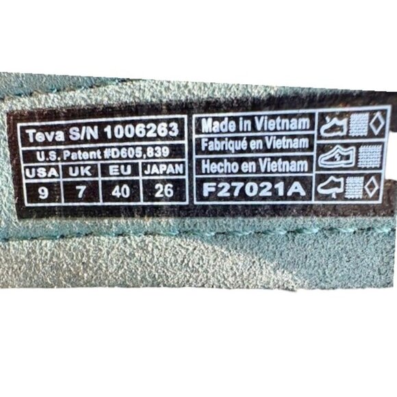 Teva Verra Hiking Sustainable Sandals Spider Traction  - Aqua/Blue/Tan - 9 - Picture 10 of 10